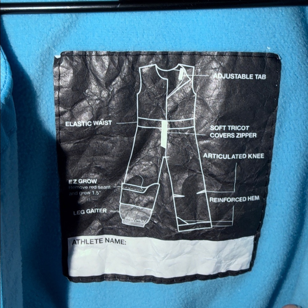 The North Face Insulated Light Blue Toddler Snow Bibs size 3T - Picture 3 of 6